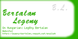 bertalan legeny business card