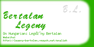 bertalan legeny business card